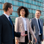 business people walking