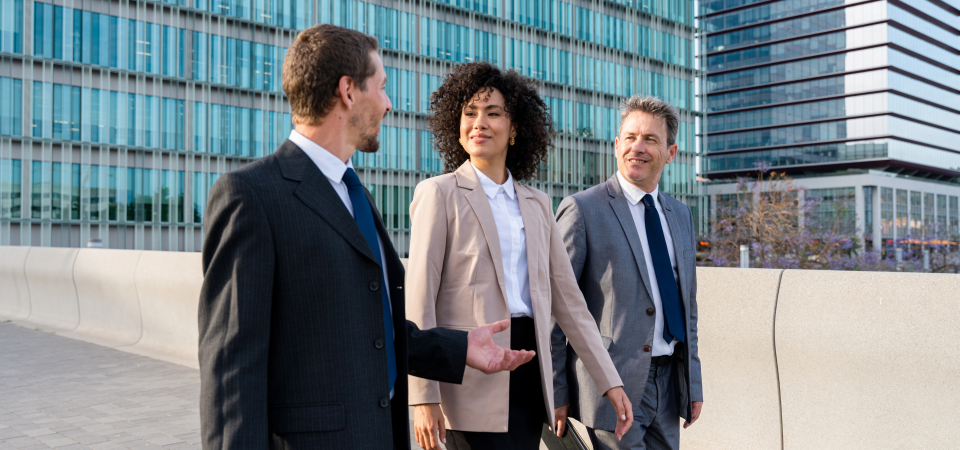 business people walking